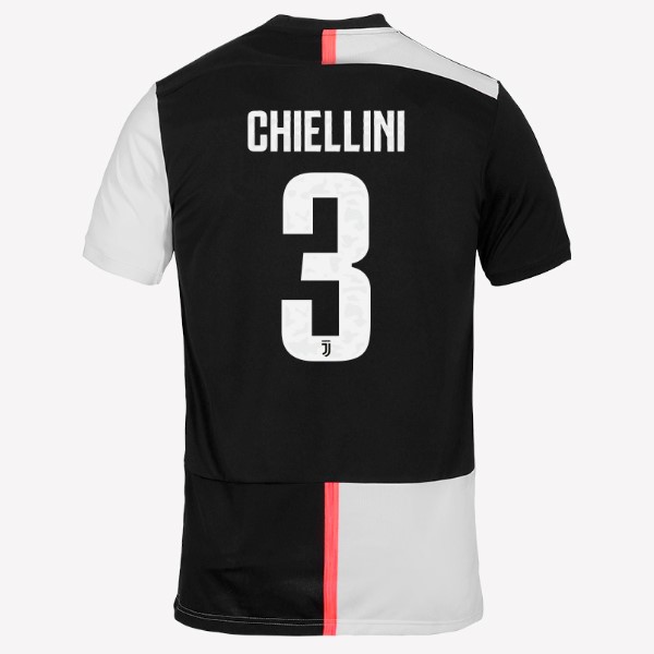 Camiseta Juventus NO.3 Chiellini Primera equipo 2019-20 Blanco Negro